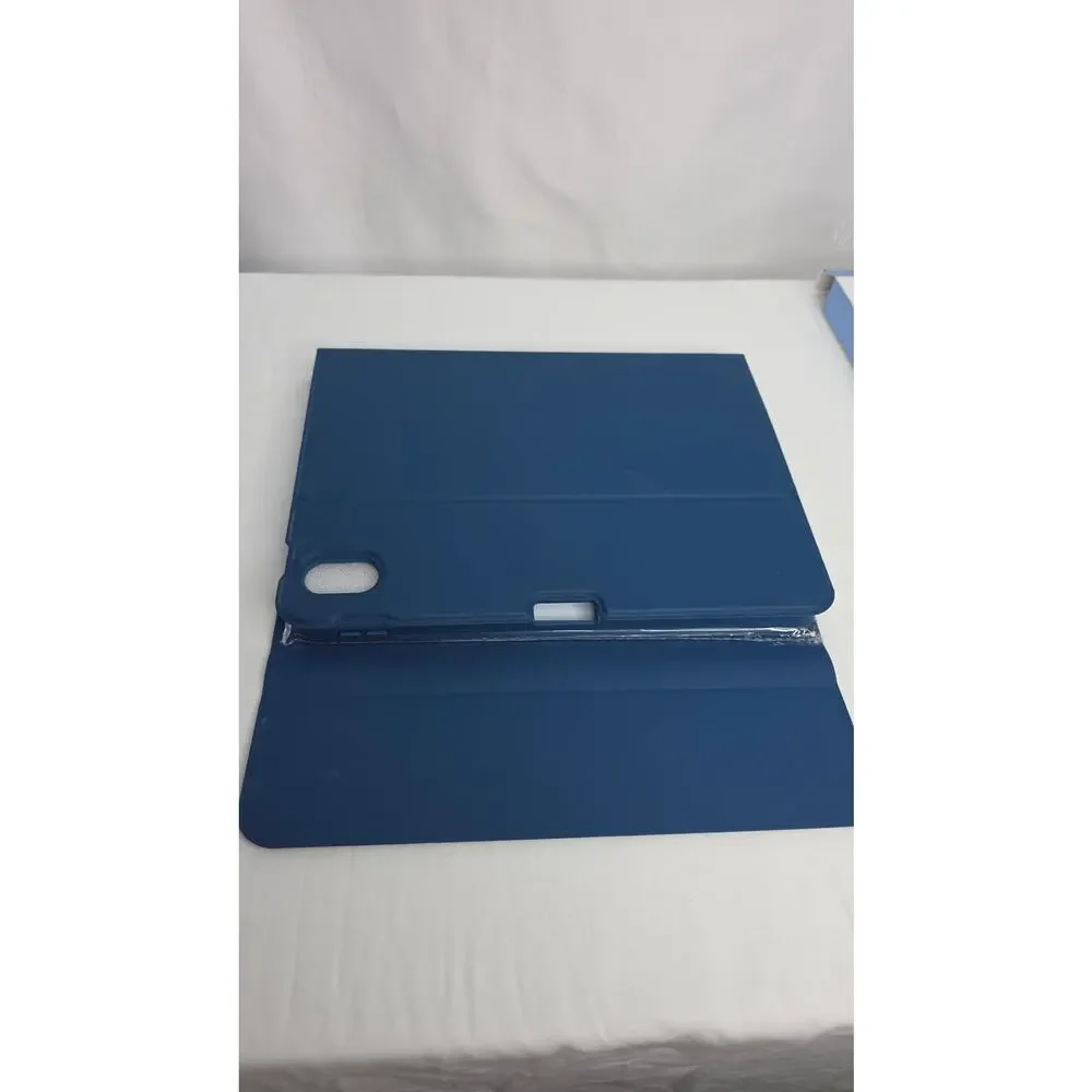 Navy Blue Case with Keyboard Folio Cover Compatible for iPad 11th 10th Gen